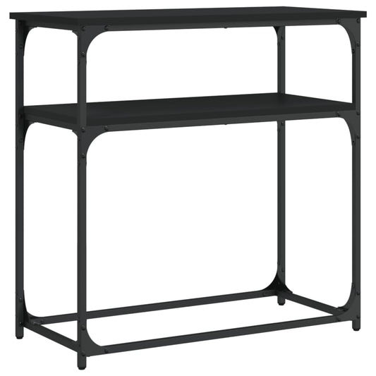 Console Table Black 75x35.5x75 cm Engineered Wood