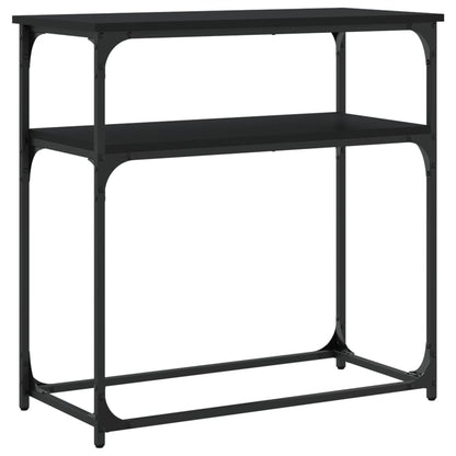 Console Table Black 75x35.5x75 cm Engineered Wood