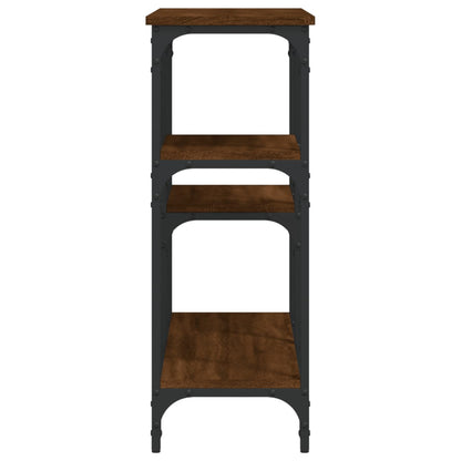 Console Table Brown Oak 102x29x75 cm Engineered Wood