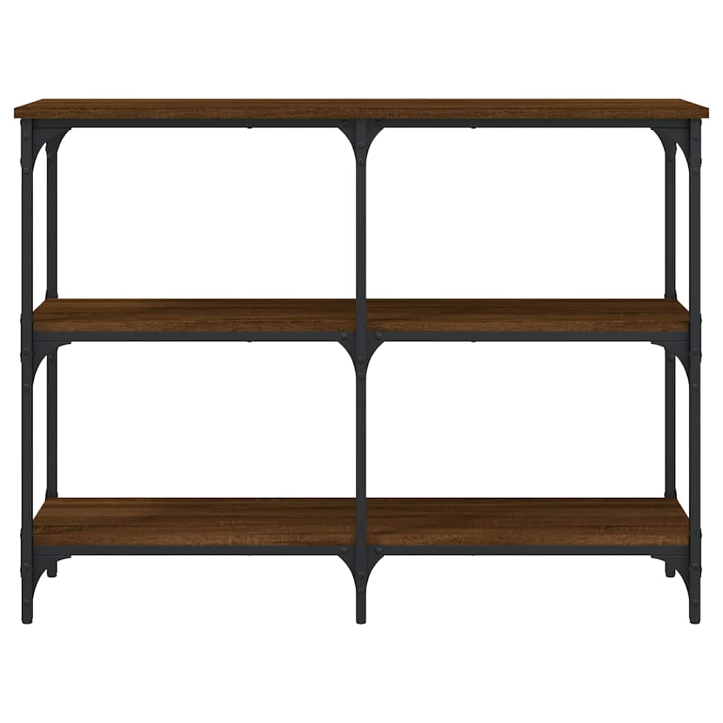 Console Table Brown Oak 100x29x75 cm Engineered Wood