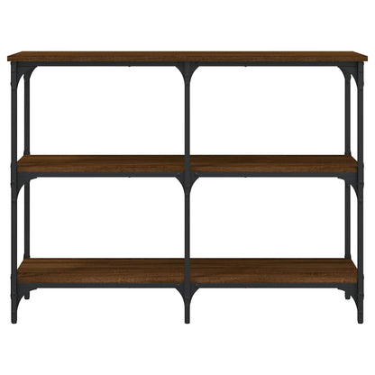 Console Table Brown Oak 100x29x75 cm Engineered Wood