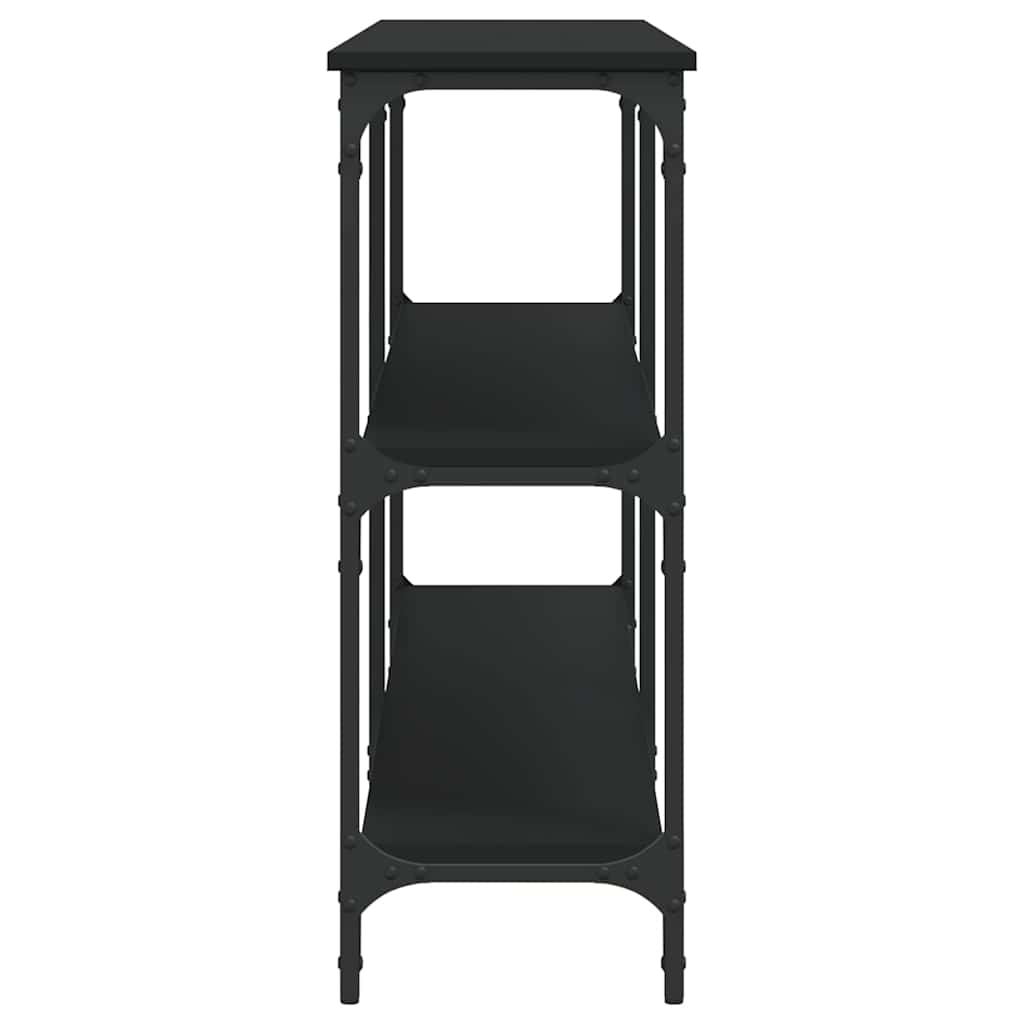Console Table Black 200x29x75 cm Engineered Wood