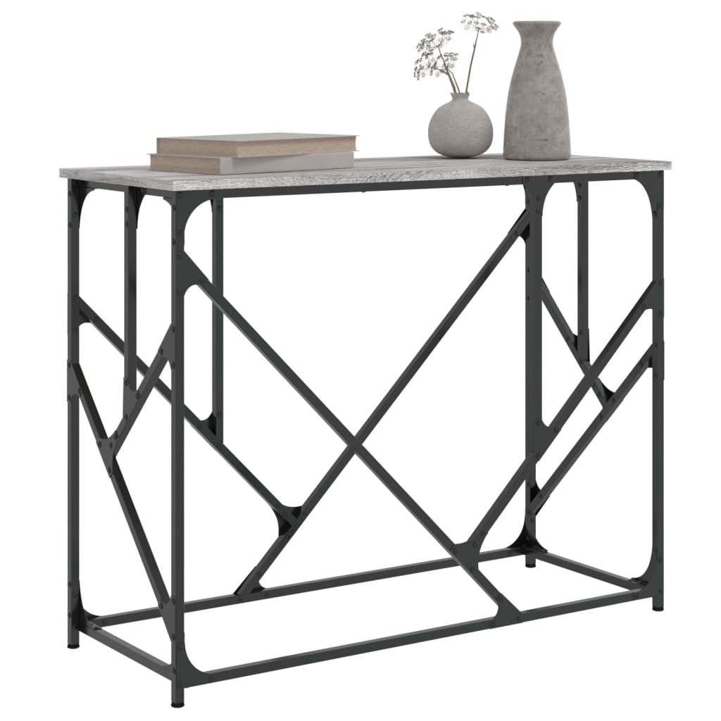 Console Table Grey Sonoma 100x40x80 cm Engineered Wood