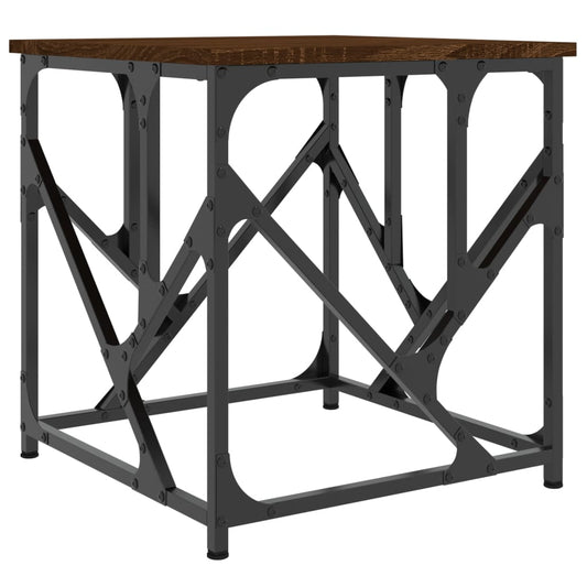 Coffee Table Brown Oak 45x45x47.5 cm Engineered Wood