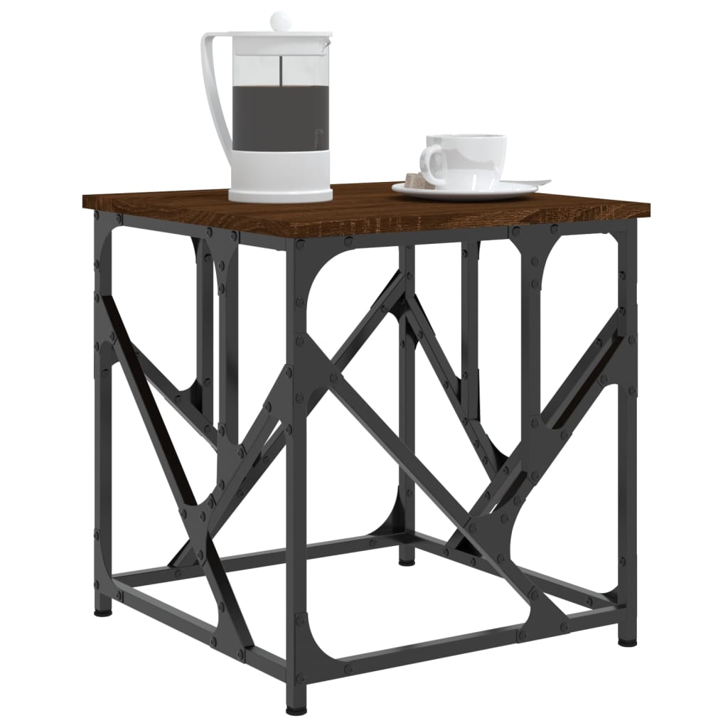 Coffee Table Brown Oak 45x45x47.5 cm Engineered Wood