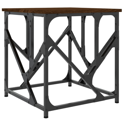 Coffee Table Brown Oak 45x45x47.5 cm Engineered Wood