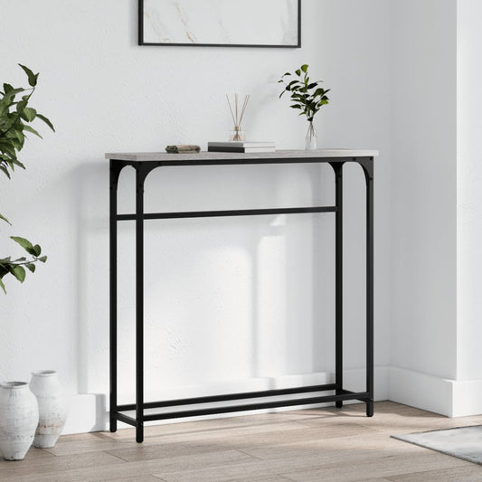 Console Table | Grey sonoma | Engineered wood | Narrow | Adjustable Feet