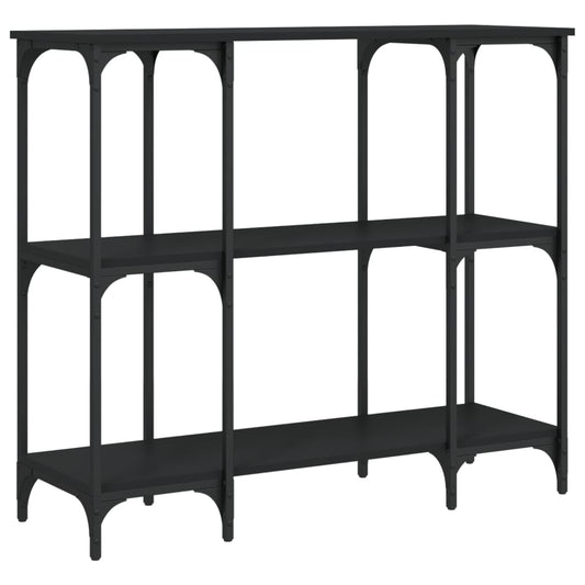 Console Table Black 102x35x90 cm Engineered Wood