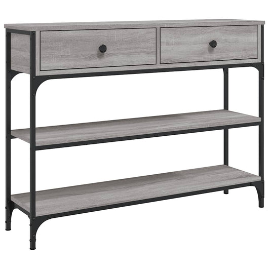 Console Table | Grey sonoma | Engineered wood, metal | 100x25x75 cm