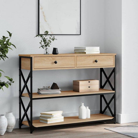 Console Table | Sonoma oak | Engineered wood | Narrow | Adjustable Feet