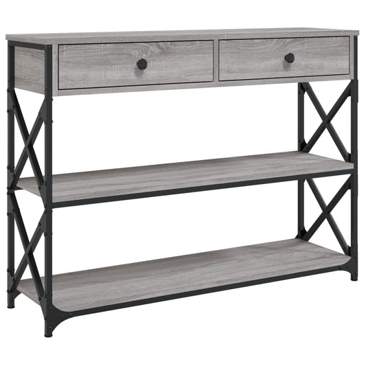 Console Table | Grey Sonoma | Engineered wood | 100x28x75 cm