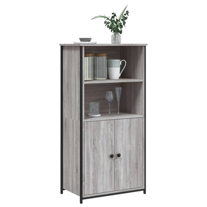 Highboard Grey Sonoma 62x36x121,5 cm Engineered Wood
