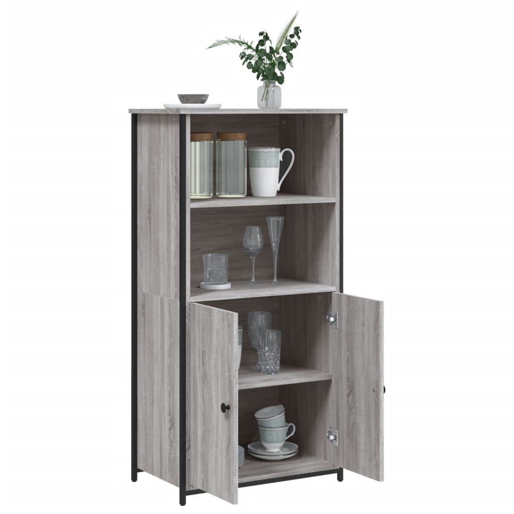 Highboard Grey Sonoma 62x36x121,5 cm Engineered Wood