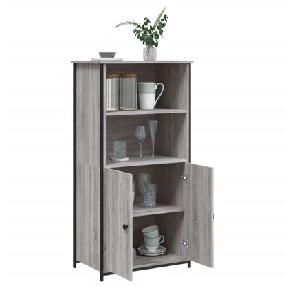 Highboard Grey Sonoma 62x36x121,5 cm Engineered Wood