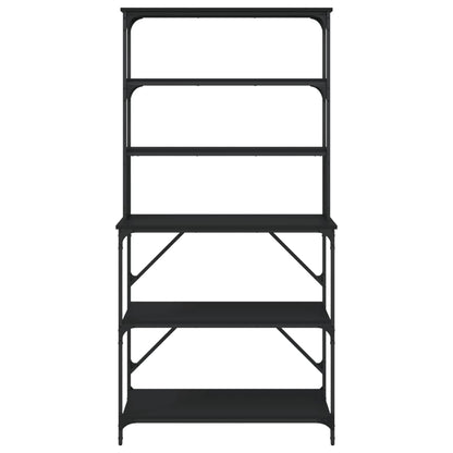 Baker's Rack 6-Tier Black 90x40x180 cm Engineered Wood