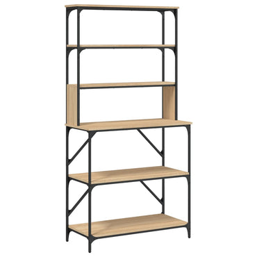 Baker's Rack 6-Tier Sonoma Oak 90x40x180 cm Engineered Wood