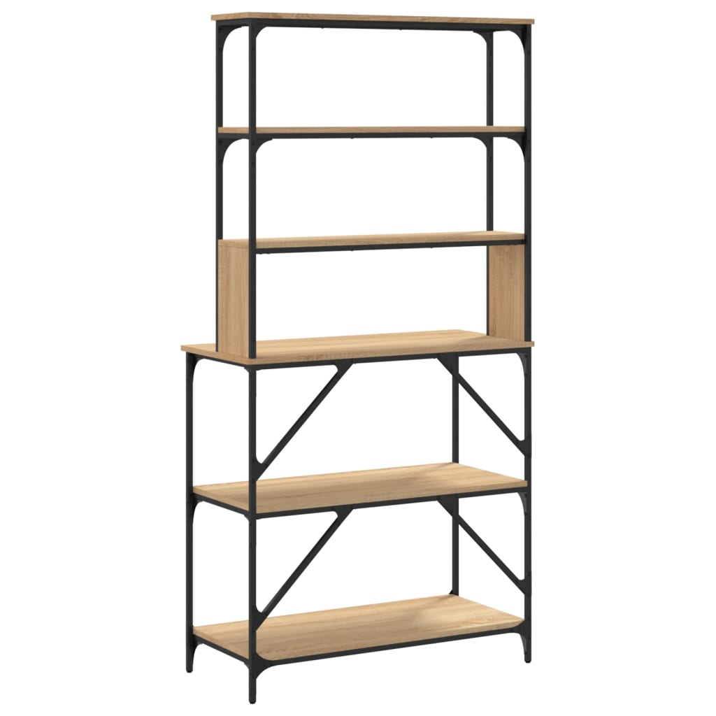 Baker's Rack 6-Tier Sonoma Oak 90x40x180 cm Engineered Wood