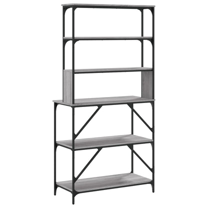 Baker's Rack 6-Tier Grey Sonoma 90x40x180 cm Engineered Wood