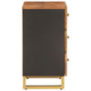 Bedside Cabinet Brown and Black 50x33x60 cm Solid Wood Mango