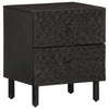 Bedside Cabinet Black 40x33x46 cm Solid Wood Mango