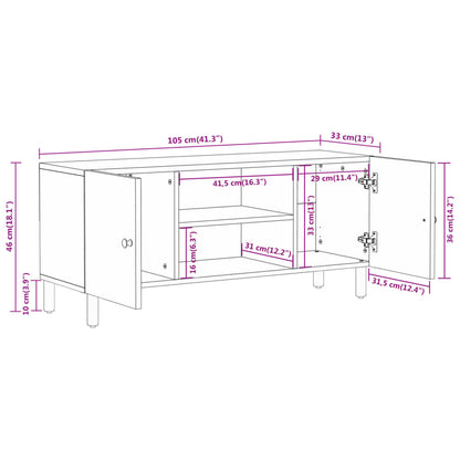 TV Cabinet 105x33x46 cm Solid Wood Mango