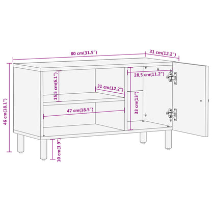 TV Cabinet 80x31x46 cm Solid Wood Mango