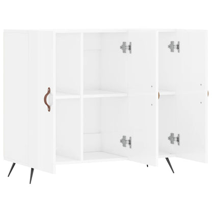 Sideboard High Gloss White 90x34x80 cm Engineered Wood