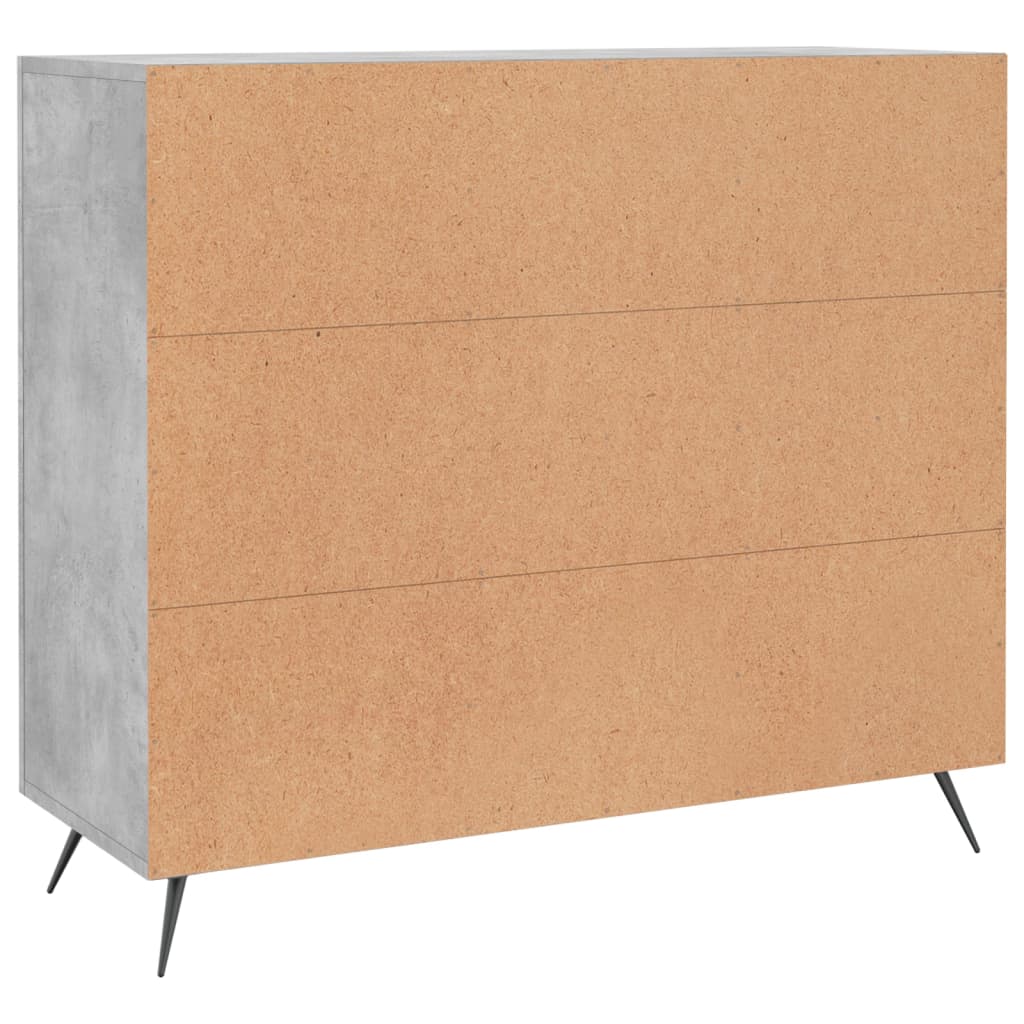 Sideboard Concrete Grey 90x34x80 cm Engineered Wood