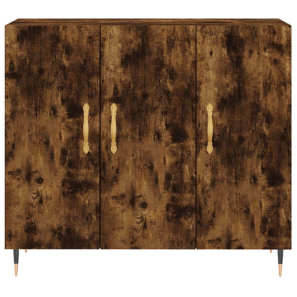 Sideboard Smoked Oak 90x34x80 cm Engineered Wood