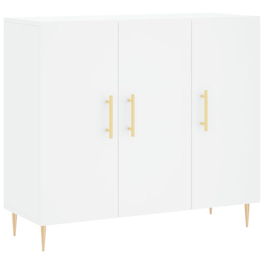 Sideboard White 90x34x80 cm Engineered Wood