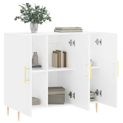 Sideboard White 90x34x80 cm Engineered Wood