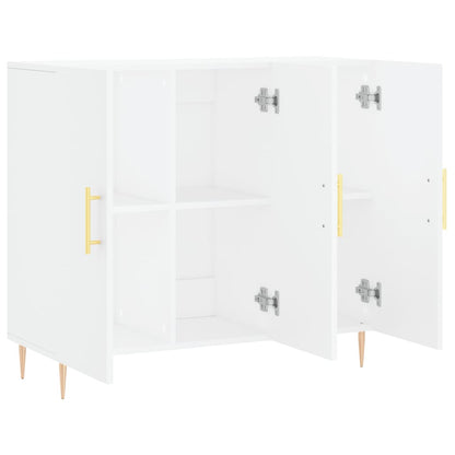 Sideboard White 90x34x80 cm Engineered Wood