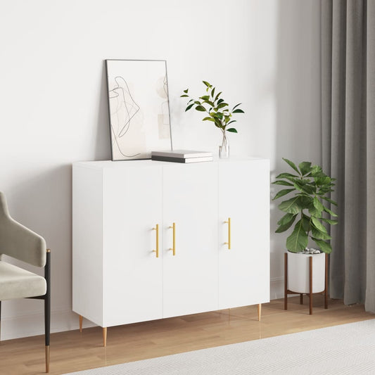 Sideboard White 90x34x80 cm Engineered Wood