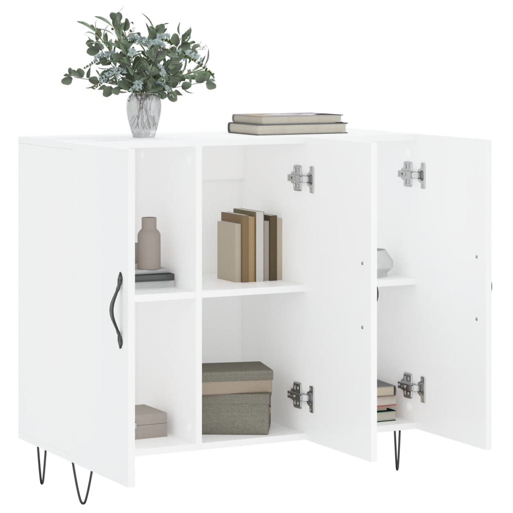 Sideboard White 90x34x80 cm Engineered Wood