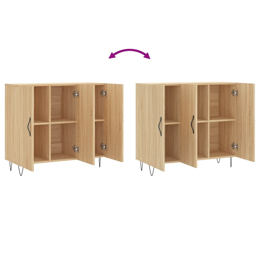 Sideboard Sonoma Oak 90x34x80 cm Engineered Wood