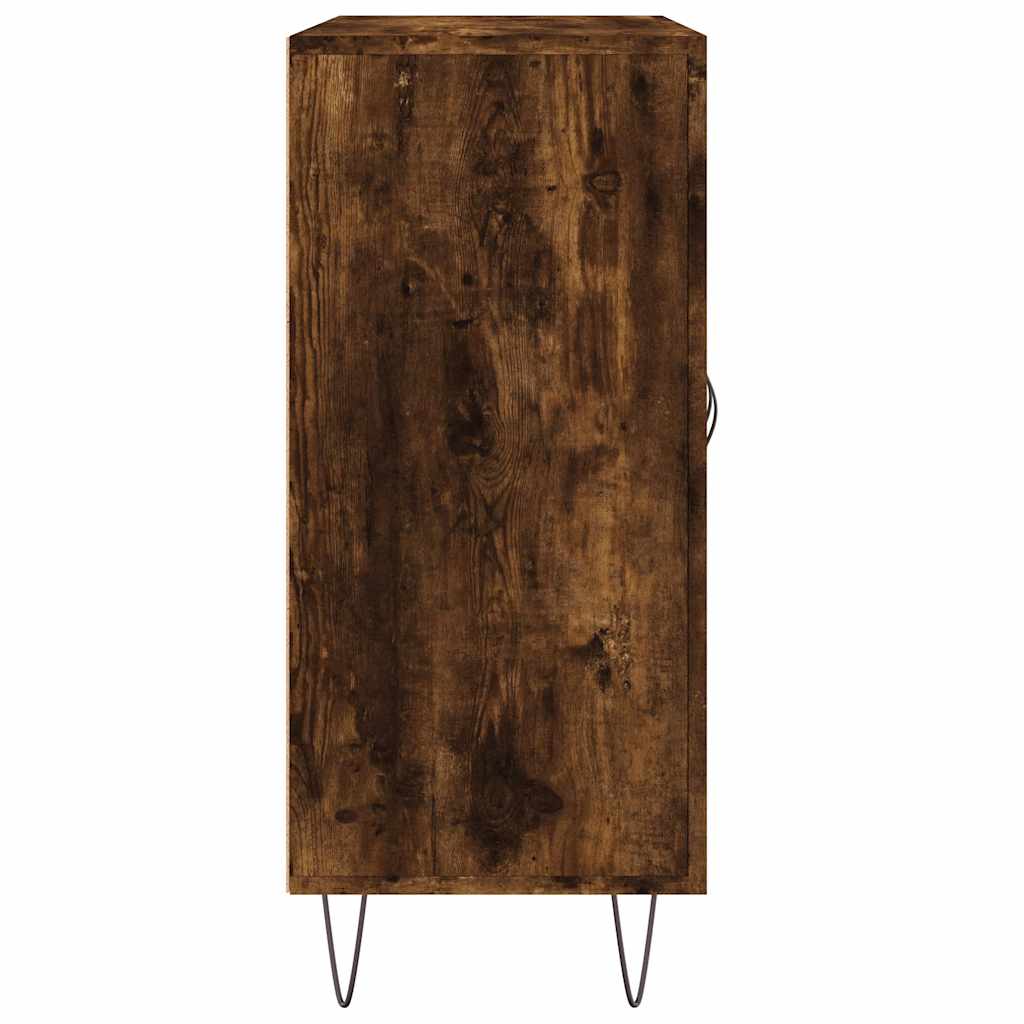 Sideboard Smoked Oak 90x34x80 cm Engineered Wood