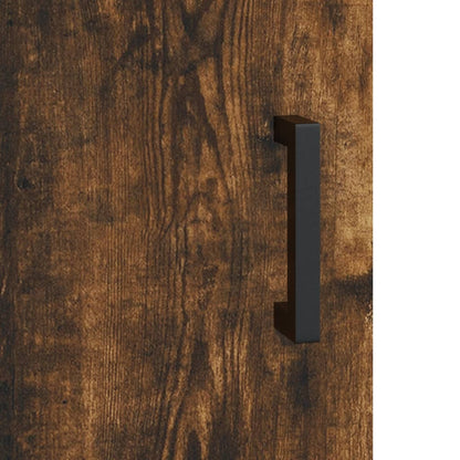 Sideboard Smoked Oak 90x34x80 cm Engineered Wood