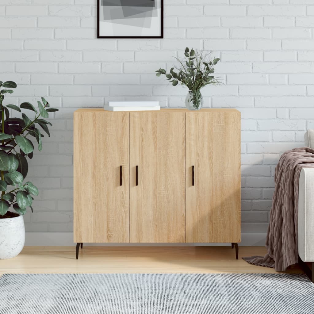Sideboard Sonoma Oak 90x34x80 cm Engineered Wood