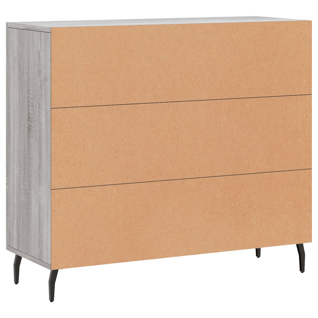 Sideboard Grey Sonoma 90x34x80 cm Engineered Wood