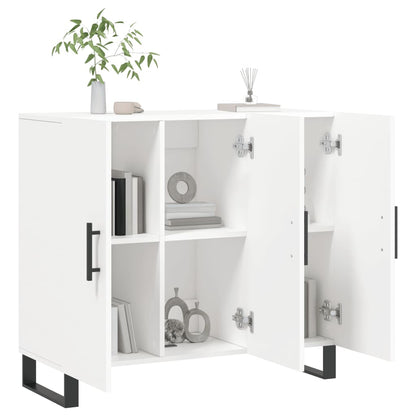 Sideboard White 90x34x80 cm Engineered Wood