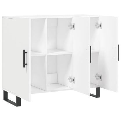 Sideboard White 90x34x80 cm Engineered Wood