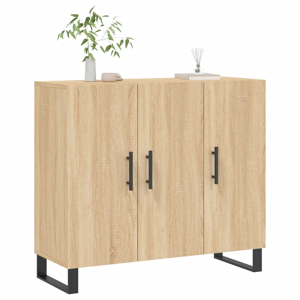 Sideboard Sonoma Oak 90x34x80 cm Engineered Wood