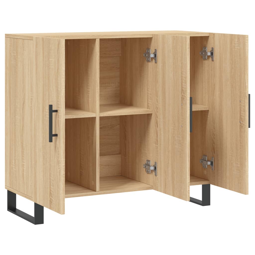 Sideboard Sonoma Oak 90x34x80 cm Engineered Wood
