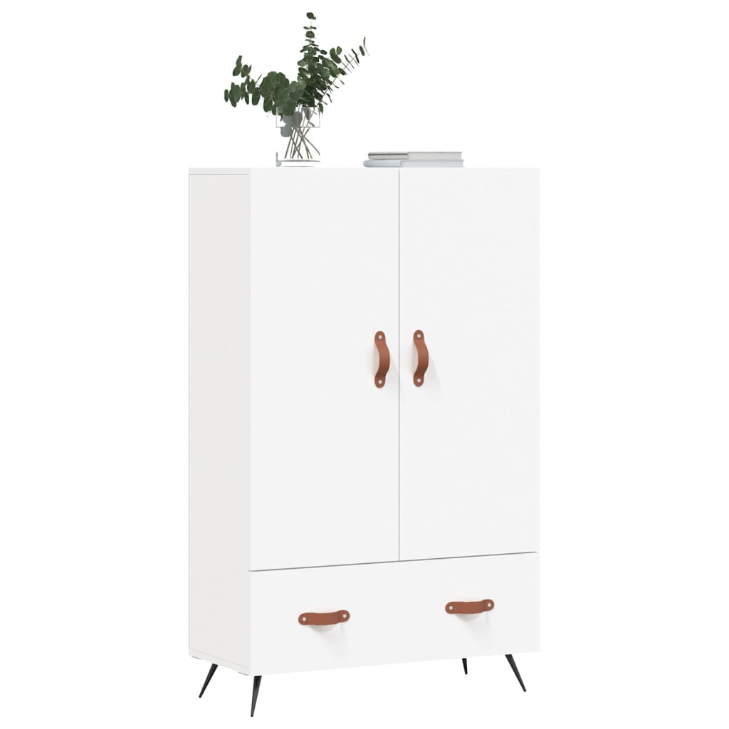 Highboard White 69.5x31x115 cm Engineered Wood