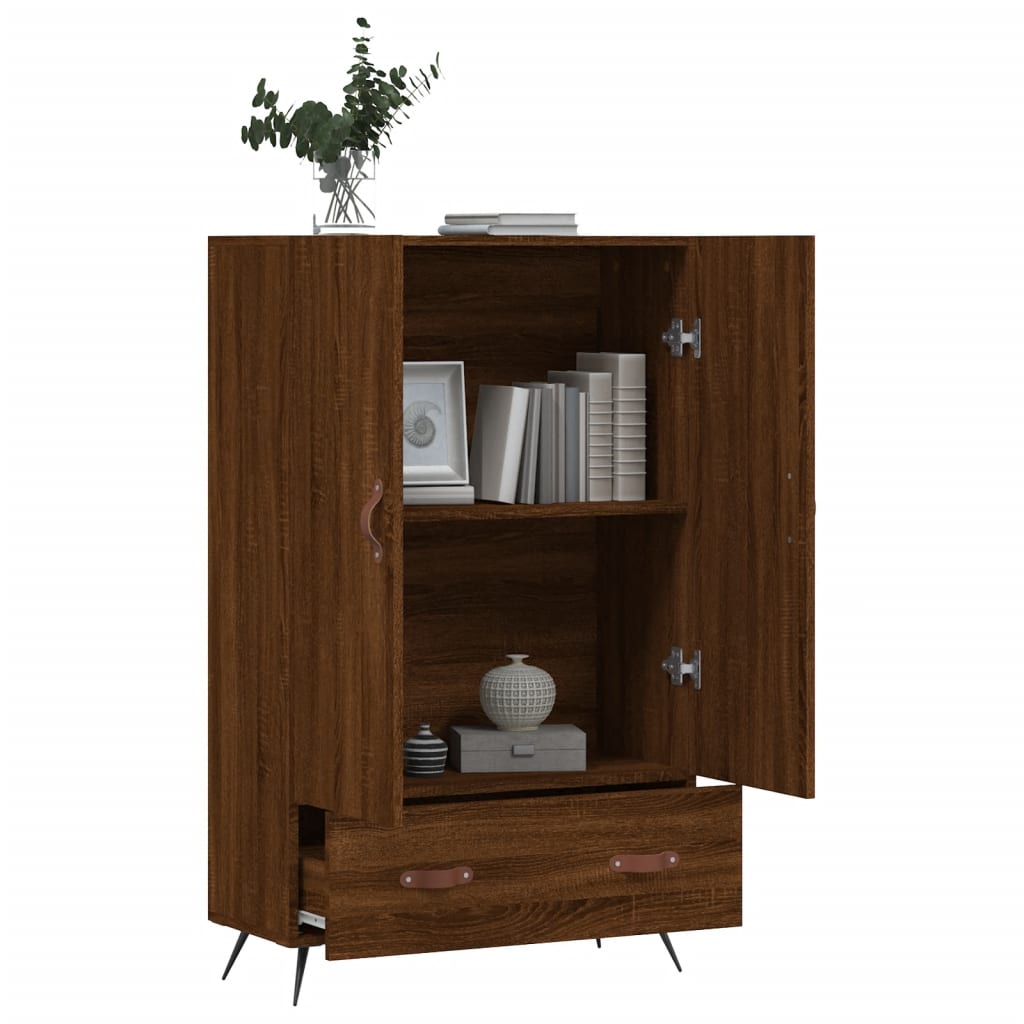 Highboard Brown Oak 69.5x31x115 cm Engineered Wood