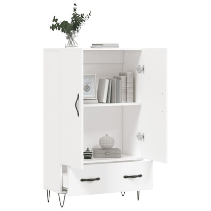 Highboard White 69.5x31x115 cm Engineered Wood