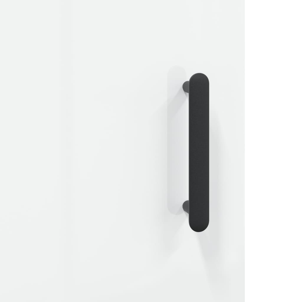Highboard High Gloss White 69.5x31x115 cm Engineered Wood