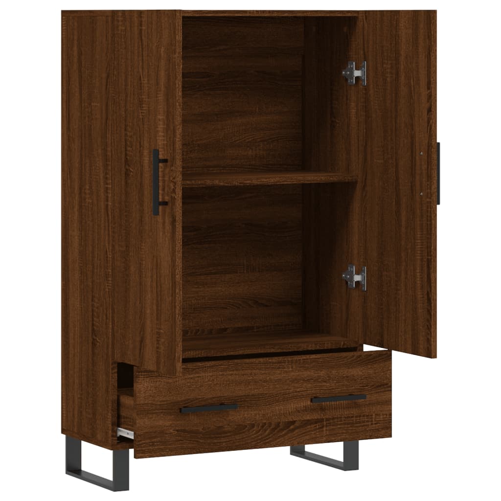 Highboard Brown Oak 69.5x31x115 cm Engineered Wood