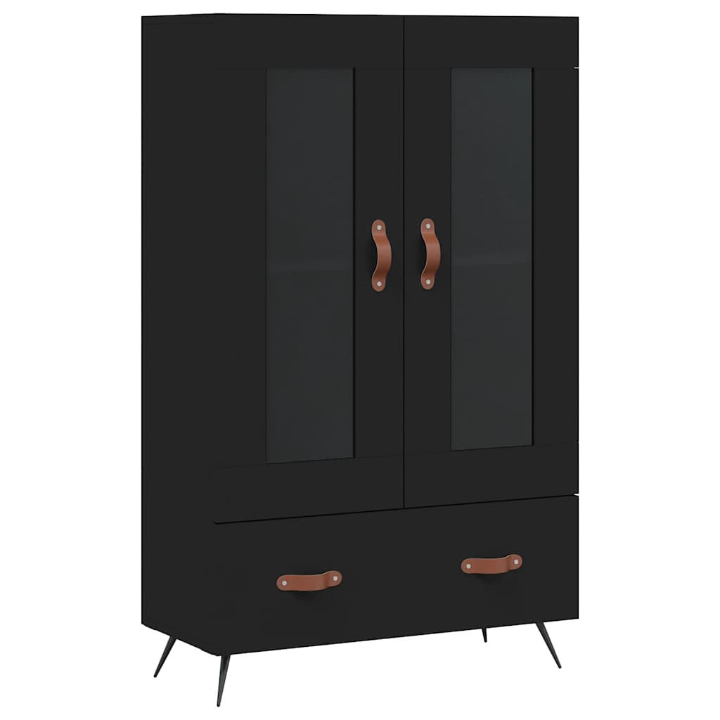 Highboard Black 69.5x31x115 cm Engineered Wood