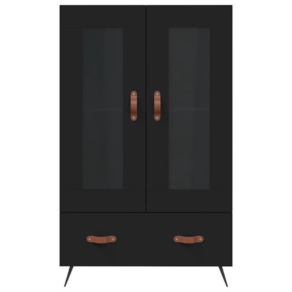 Highboard Black 69.5x31x115 cm Engineered Wood